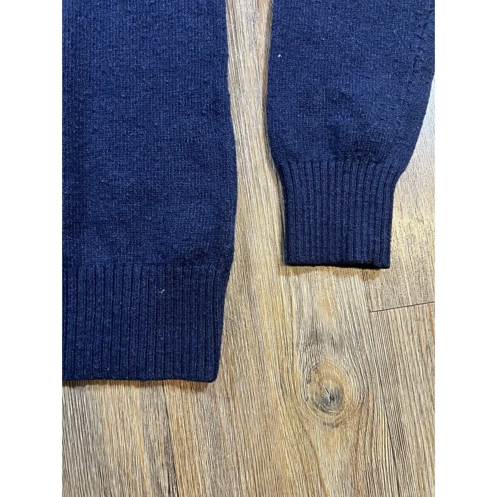 J. Crew Crewneck Super Soft Lambs Wool Blend Blue Sweater Men's Size Medium